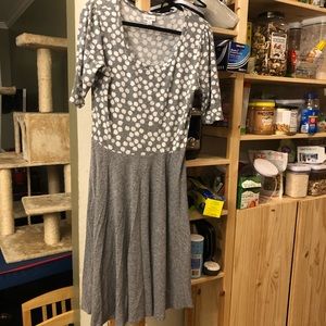 Gray and white polka dot Nicole